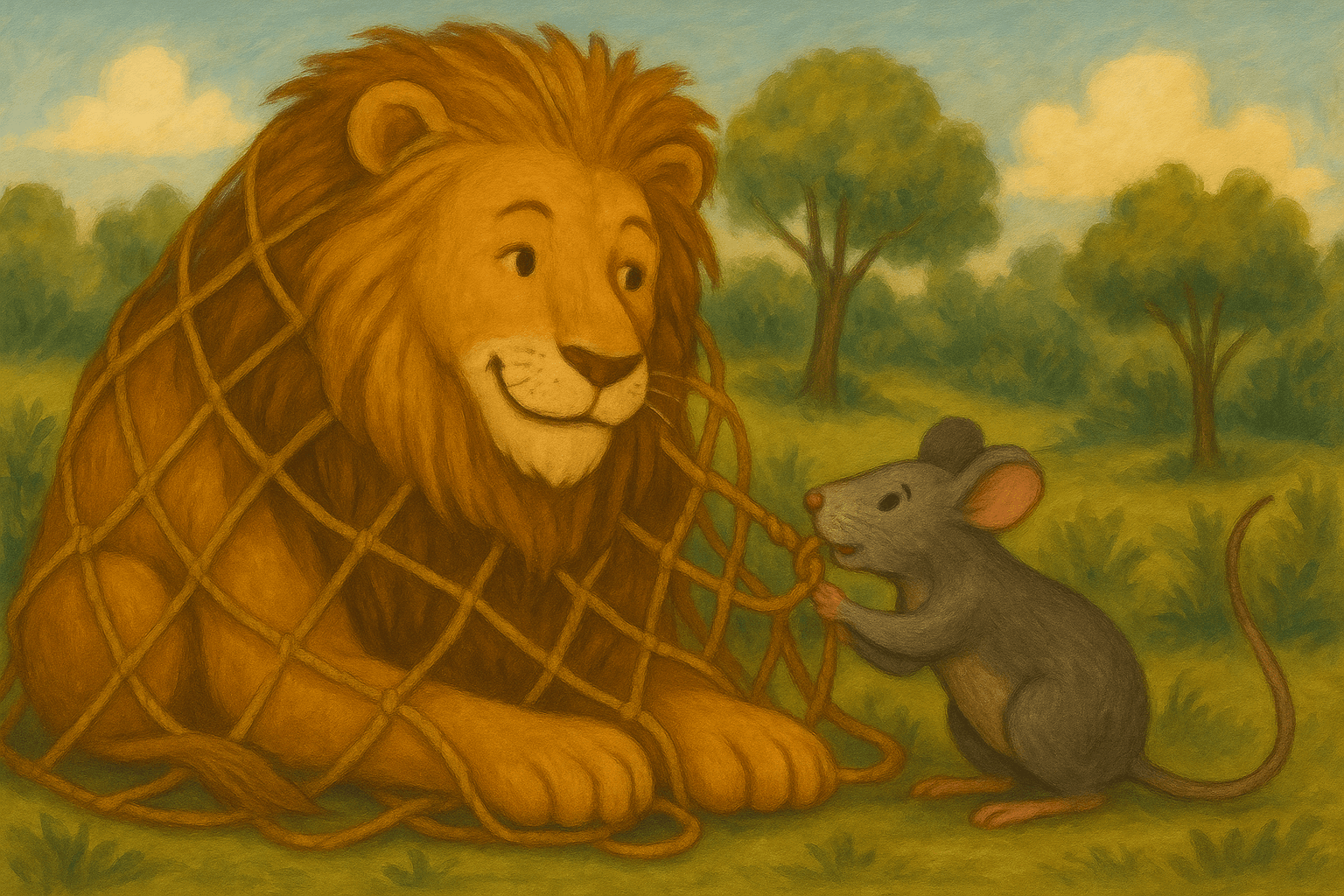 Лев и мышь